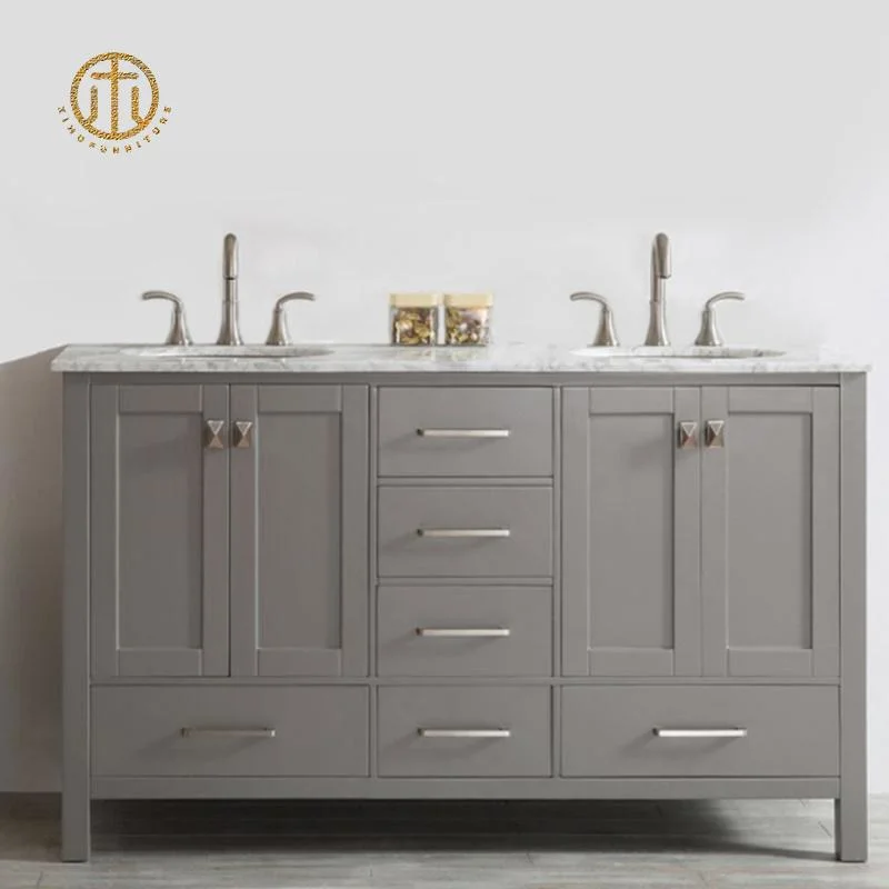 Super Large Capacity Multi-Layer Retro Style Home Bathroom Cabinet