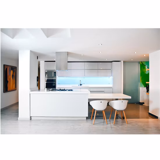 インテリア デザインの木製キッチン キャビネット