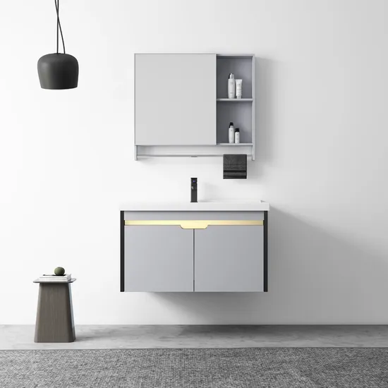 バスルームシンク付き吊り下げ式組み合わせバスルームキャビネット